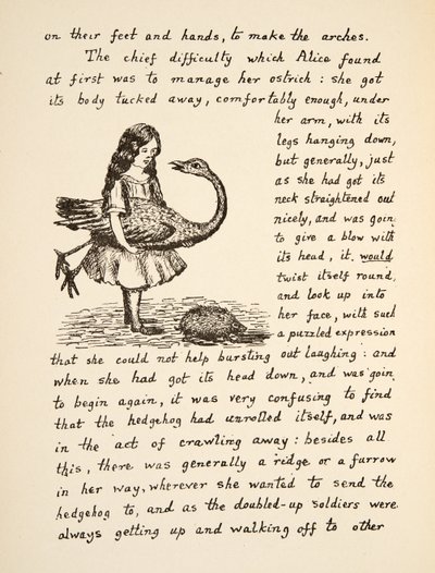 Alice hält ihren Strauß, Illustration aus Alice