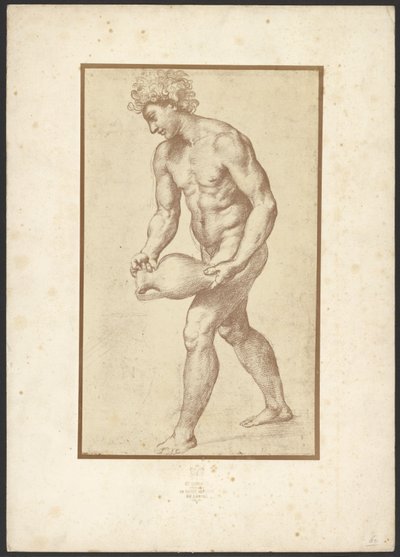 Mann mit einer Vase von Raphaël von Charles Marville