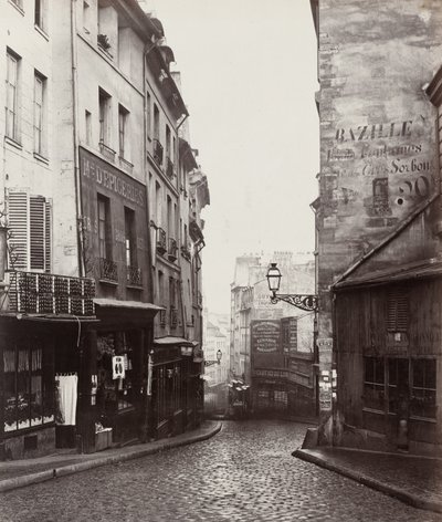 Rue de la Montagne-Sainte-Geneviève nahe der Kreuzung Rue Laplace von Charles Marville