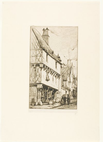 Ein altes Haus in Bourges von Charles Meryon