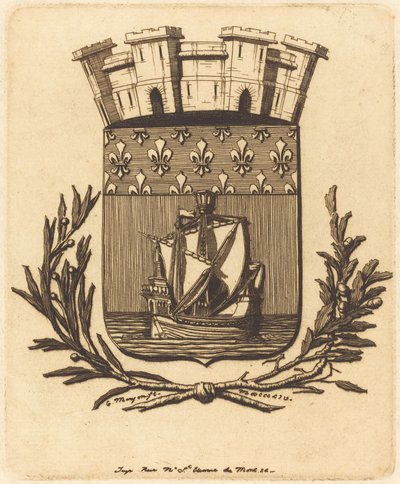 Symbolische Waffen der Stadt Paris von Charles Meryon