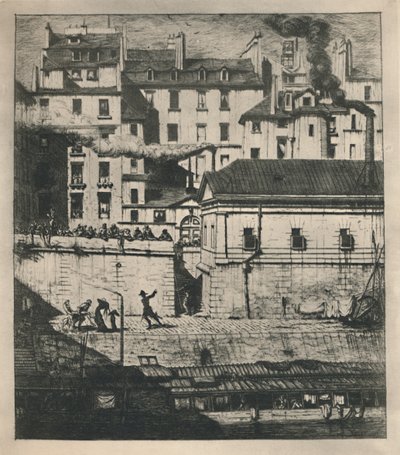 La Morgue, 3. Zustand, 9 18 x 8 18 Zoll, 1854, 1927 von Charles Meryon