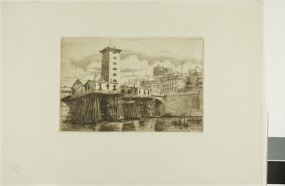 La Pompe Notre-Dame, Paris von Charles Meryon