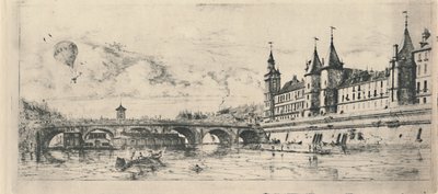 Le Pont-Au-Change 2. Zustand, 1854 von Charles Meryon