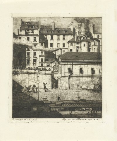 Leichenschauhaus an der Seine in Paris von Charles Meryon