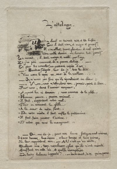 Der Pflüger und sein Pferd von Charles Meryon