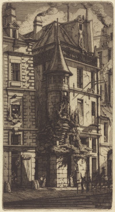 Turmhaus in der Weberstraße, Paris von Charles Meryon