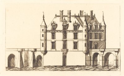 Chateau de Chenonceau, 1. Platte von Charles Meryon after Jacques Androuet Ducerceau I