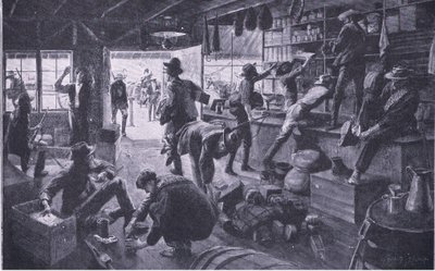 Buren plündern ein Geschäft im Grange River Anwesen, Illustration aus After Pretoria: The Guerilla War, 1902 von Charles Mills Sheldon