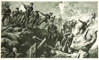 Die Eroberung der deutschen Schützengräben bei Neuve Chapelle von Charles Mills Sheldon
