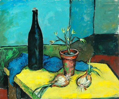 Schwarze Flasche und Zwiebeln von Charles Murray