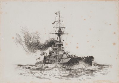 Das britische Schiff Iron Duke von Charles Murray Padday