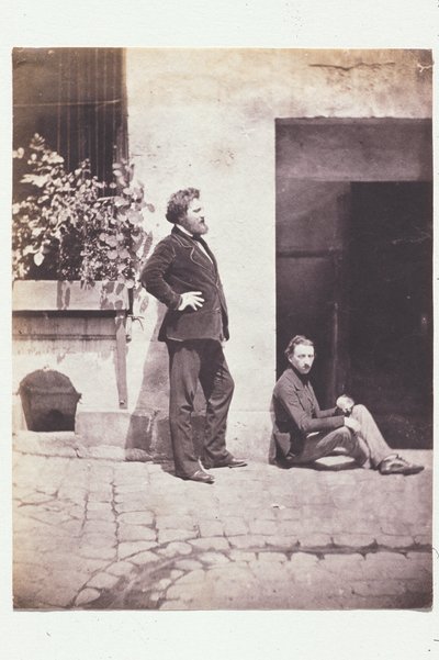 Henri Le Secq und Gustav Le Gray (?) im Innenhof von Charles Nègre von Charles Nègre