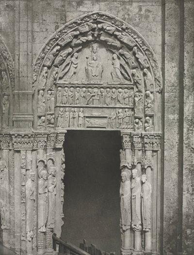 Kathedrale von Chartres: Rechte Tür des Königlichen Portals mit Unserer Lieben Frau von Chartres von Charles Nègre