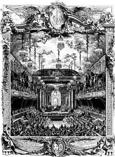 Dekoration eines Saals in Versailles, Frankreich, 1745 von Charles Nicolas Cochin