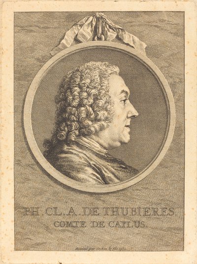 Ph.Cl.A. de Thubieres, Comte de Caylus von Charles Nicolas Cochin II