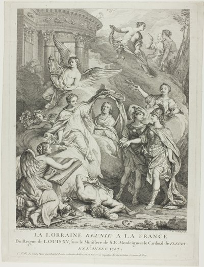 La Lorraine reunie a la France von Charles Nicolas Cochin I