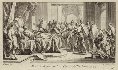 Tod von Raymond VI., Graf von Toulouse von Charles Nicolas II Cochin