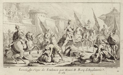 König Heinrich II. von England hebt die Belagerung von Toulouse auf von Charles Nicolas II Cochin