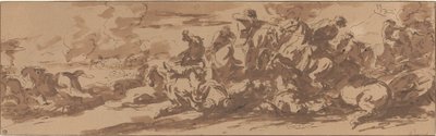 Kavallerieschlacht an einem Fluss von Charles Parrocel