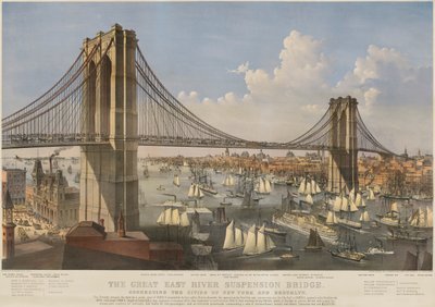 Die Große East River Hängebrücke: Verbindung der Städte New York und Brooklyn von Charles Parsons