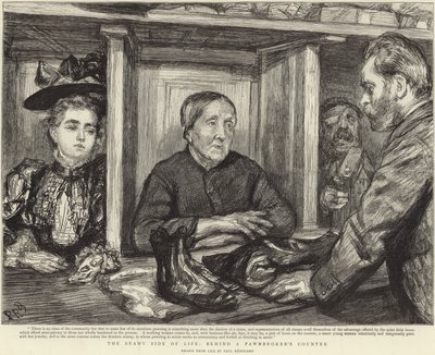 Hinter dem Tresen eines Pfandleihers von Charles Paul (after) Renouard
