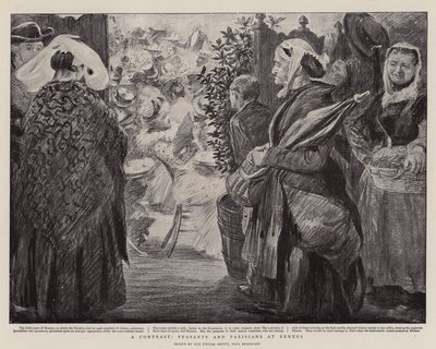 Ein Kontrast, Bauern und Pariser in Rennes von Charles Paul Renouard