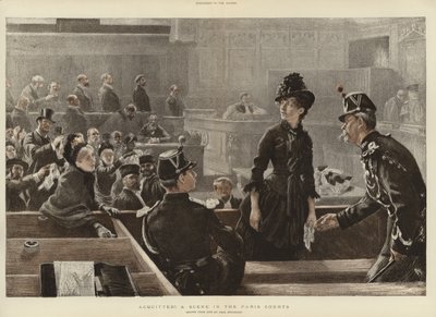 Eine Szene in den Pariser Gerichten von Charles Paul Renouard