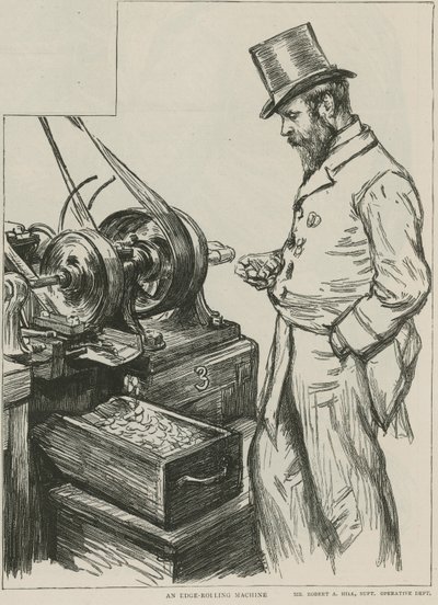 Eine Kantenwalzmaschine in der königlichen Münze von Charles Paul Renouard