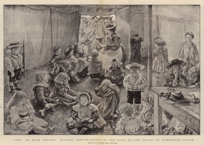 Verloren am Feiertag, warten auf Identifikation in der Obhut der Polizei auf Hampstead Heath von Charles Paul Renouard