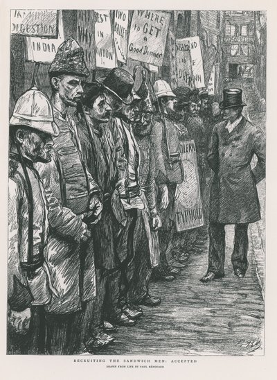 Rekrutierung der Sandwich-Männer von Charles Paul Renouard