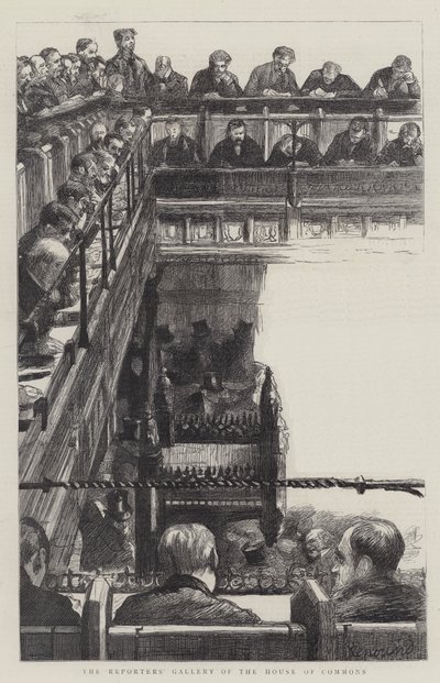Die Reporter-Galerie des Unterhauses von Charles Paul Renouard