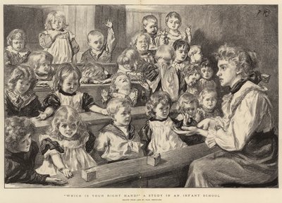 Welche ist deine rechte Hand, eine Studie in einer Vorschule von Charles Paul Renouard