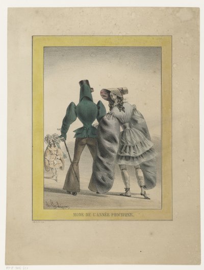 Mann und Frau in futuristischer Mode von Charles Philipon