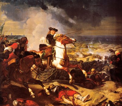 Schlacht der Dünen bei der Belagerung von Dünkirchen, 14. Juni 1658 von Charles Philippe Lariviere