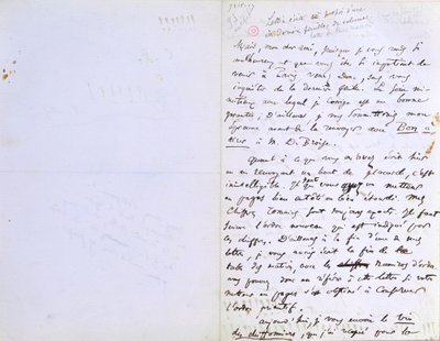 2. Seite eines Briefes an Baudelaire
