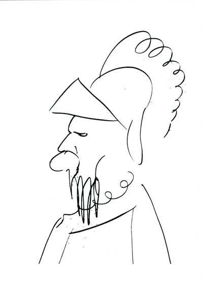 Mann mit Helm von Charles Pierre Baudelaire