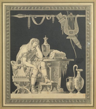 Achilles trauert um den Tod von Patroklos von Charles Pierre Joseph Normand