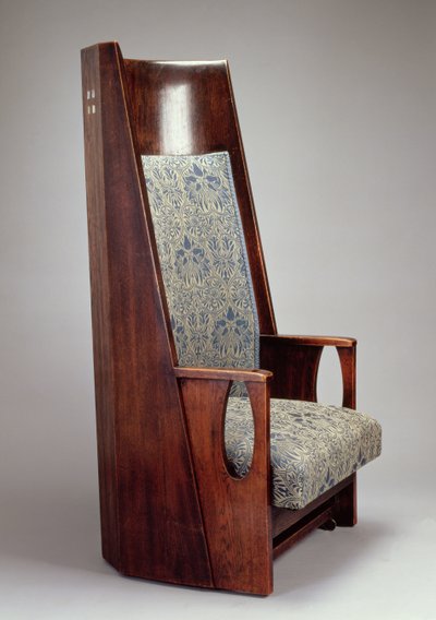 Einer von zwei Sesseln für das Blaue Schlafzimmer, HousHill, Glasgow, 1905 von Charles Rennie Mackintosh