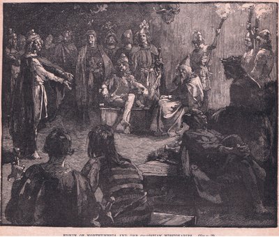 Edwin von Northumbria und die christlichen Missionare von Charles Ricketts