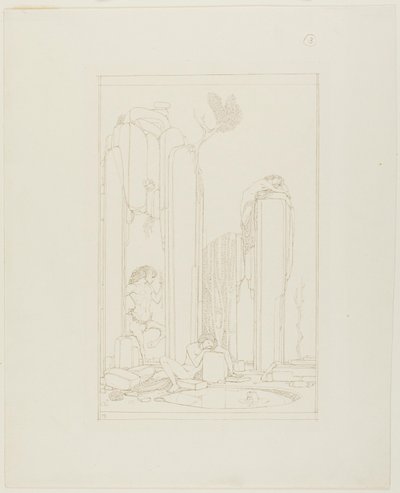 Narziss am Teich; Illustration für Oscar Wildes 