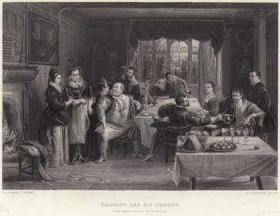 Falstaff und seine Freunde von Charles Robert Leslie