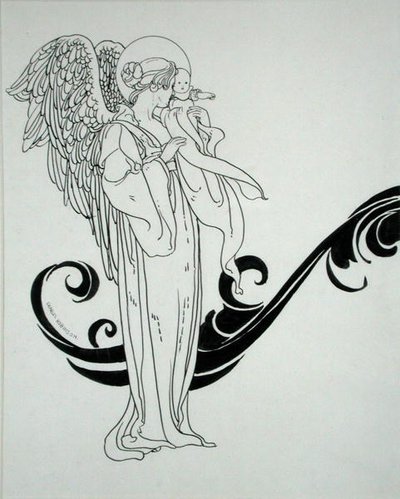Engel und Baby, Illustration aus 