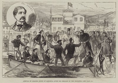 Ankunft von Colonel Synge in Salonica nach seiner Freilassung durch die Briganten von Sir John Charles Robinson