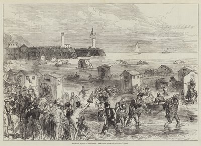 Badeszene in Boulogne, die Flut am Samstag von Sir John Charles Robinson