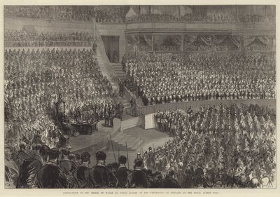 Einsetzung des Prinzen von Wales als Großmeister der Freimaurer von England in der Royal Albert Hall von Sir John Charles Robinson