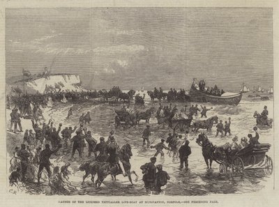 Start des lizenzierten Gastwirts-Rettungsbootes in Hunstanton, Norfolk von Sir John Charles Robinson