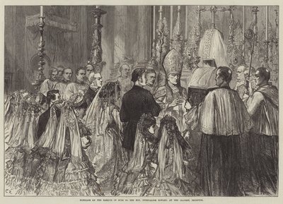 Hochzeit des Marquis von Bute mit der Ehrenwerten Gwendaline Howard, in der Oratorienkirche, Brompton von Sir John Charles Robinson