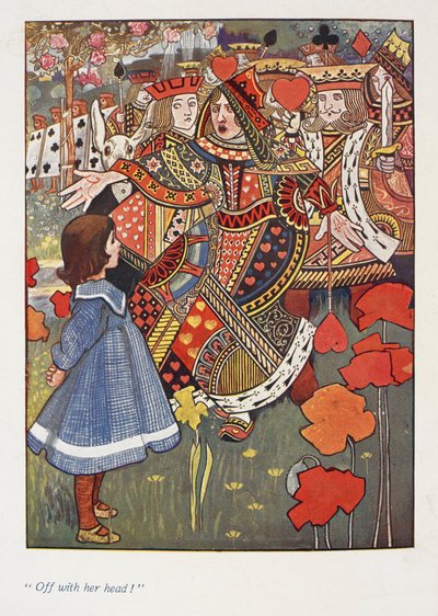 "Kopf ab." Alice mit der roten Königin. von Charles Robinson