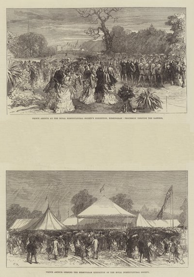 Prinz Arthur auf der Ausstellung der Royal Horticultural Society in Birmingham von Sir John Charles Robinson
